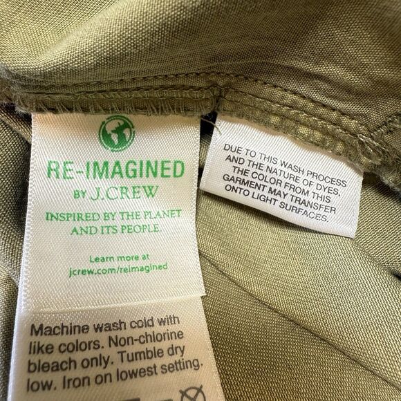 J. Crew Shorts Size 4 Mid Rise Chino Olive Green Cotton Blend 6.5" Stretch H5809 - Picture 6 of 13